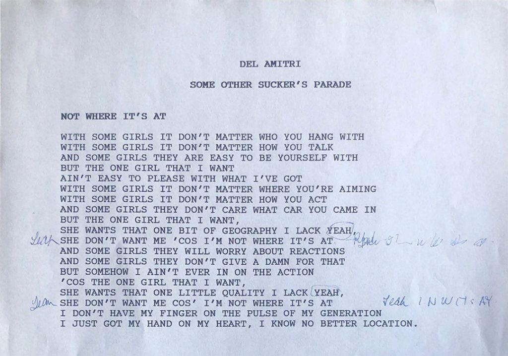 Del Amitri Lyrics_Notwhereitsat
