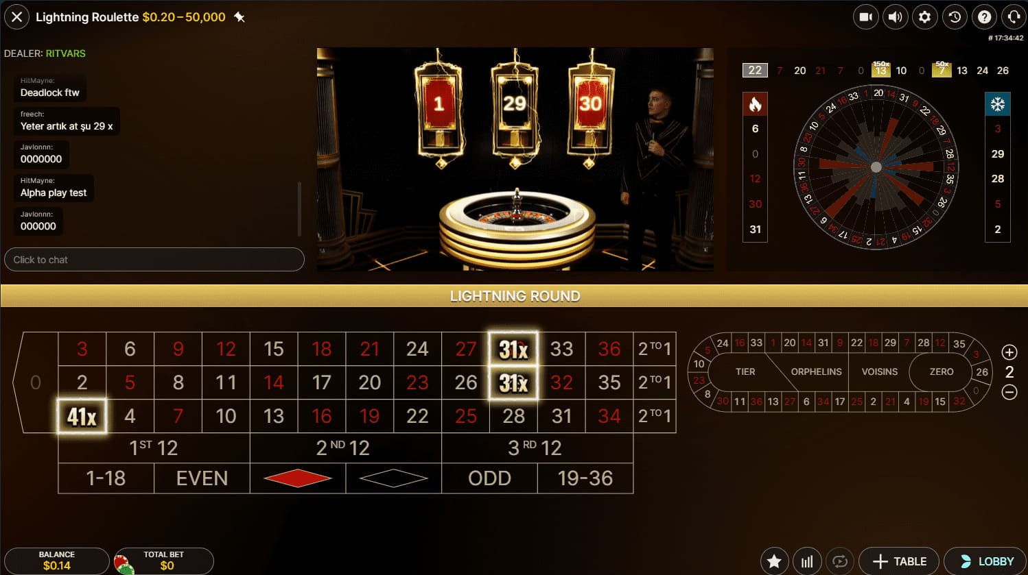 Lightning Roulette casino 